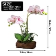 thumbnail image 3 of Faux Orchid Plant, Velvet Touch, With Wooden Like Planter, Indoor Fake Plant, 3 of 5