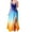 Multicolour, variant on Summer Dresses Women's Rainbow Print Dress V Neck Wrap Sundress Vacation Maxi Dresses with High Slit Adjustable Waist Camisole Dress