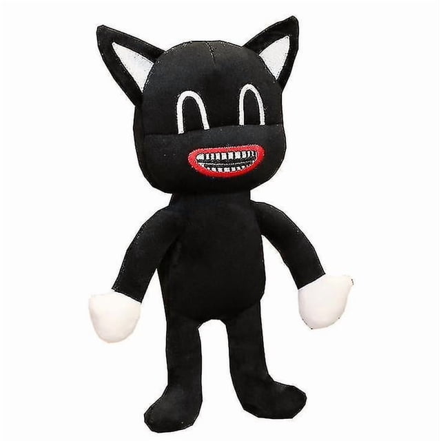 Muñeca de peluche HUOGUO con cabeza de sirena, gato negro, 38 cm, para niños