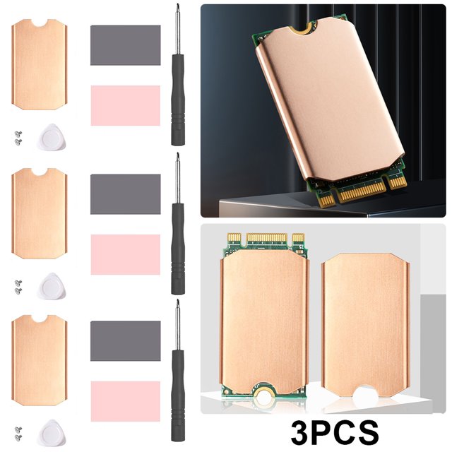 DQrwqpou Disipador Calor Cobre 0 5 Mm Y 401 W Con Almohadilla Térmica para SSD M.2 2242 2280 NVMe (TN42)