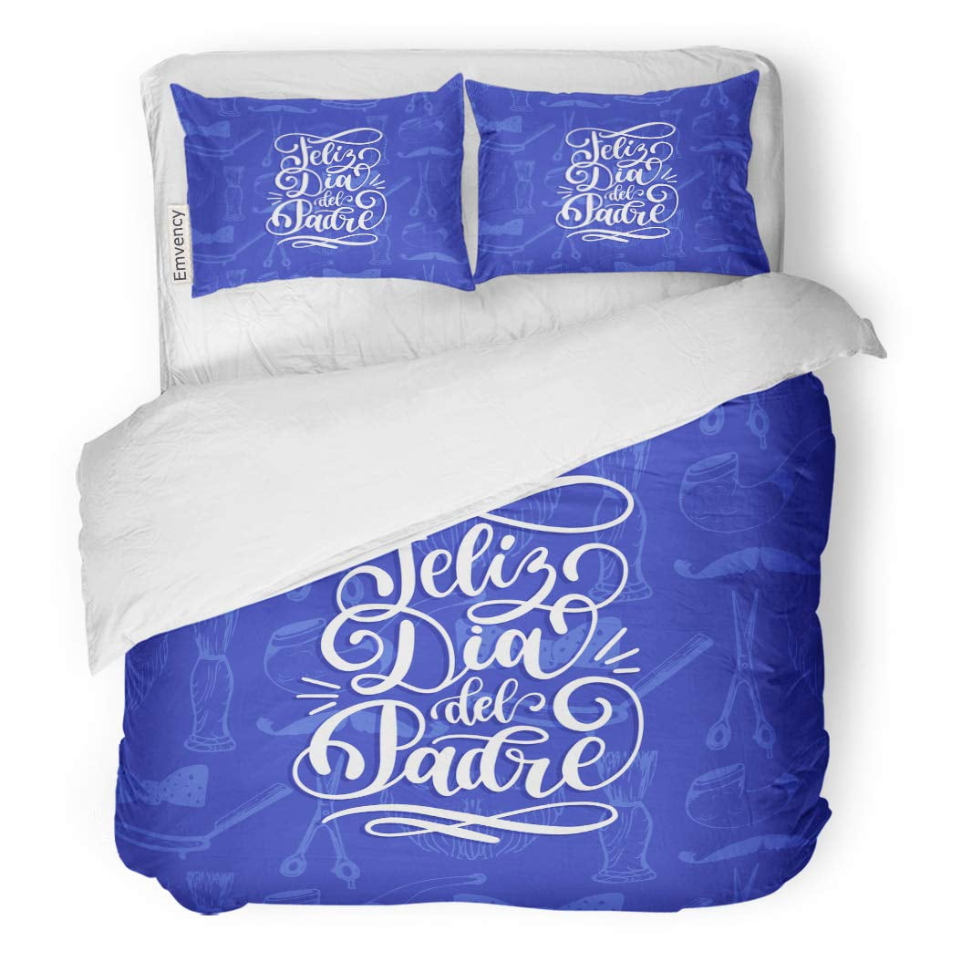 KXMDXA 3 Piece Bedding Set Feliz Dia Del Padre Spanish Translation of
