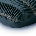 thumbnail image 2 of Sofa Cushion Cover, Decorative Blue 12"x12" (30x30 cm) Throw Pillow Cover For Sofa, Satin Textured Pintucks Crystals Pillowcase With Zipper, Solid Color Pattern Modern - Blue Ceremony, 2 of 5