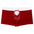 thumbnail image 5 of Lencería para hombre Terciopelo Navidad Papá Noel Disfraz de cosplay Vacaciones Club nocturno Año nuevo Boxer Shorts Ropa interior Calzoncillos Ropa de dormir, 5 of 5