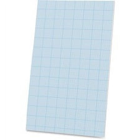 Ampad Cross - section Quadrille Pads - Legal - 40 Sheets - Glue - 20 lb Basis Weight - 8 1/2" x 14" - White Paper - Chipboard Backing - 40 / Pad | Bundle of 5