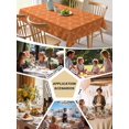thumbnail image 5 of Orange Morocco Table Cloth, Geometric Leaf Diamond Lattice Abstract Waterproof Tablecloth for Rectangle Tables, Reusable Washable Fabric Table Cover for Restaurant Kitchen Dining Tables 60"x84", 5 of 6