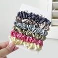 thumbnail image 6 of Herbert Women's Satin Scrunchies Hair Ties Set, High Elasticity Ponytail Holders for Thick Hair, 6-Piece Assorted Colors,3, 6 of 17