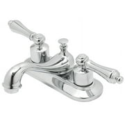 OakBrook Essentials Two Handle Lavatory Pop-Up Faucet, Polished Chrome