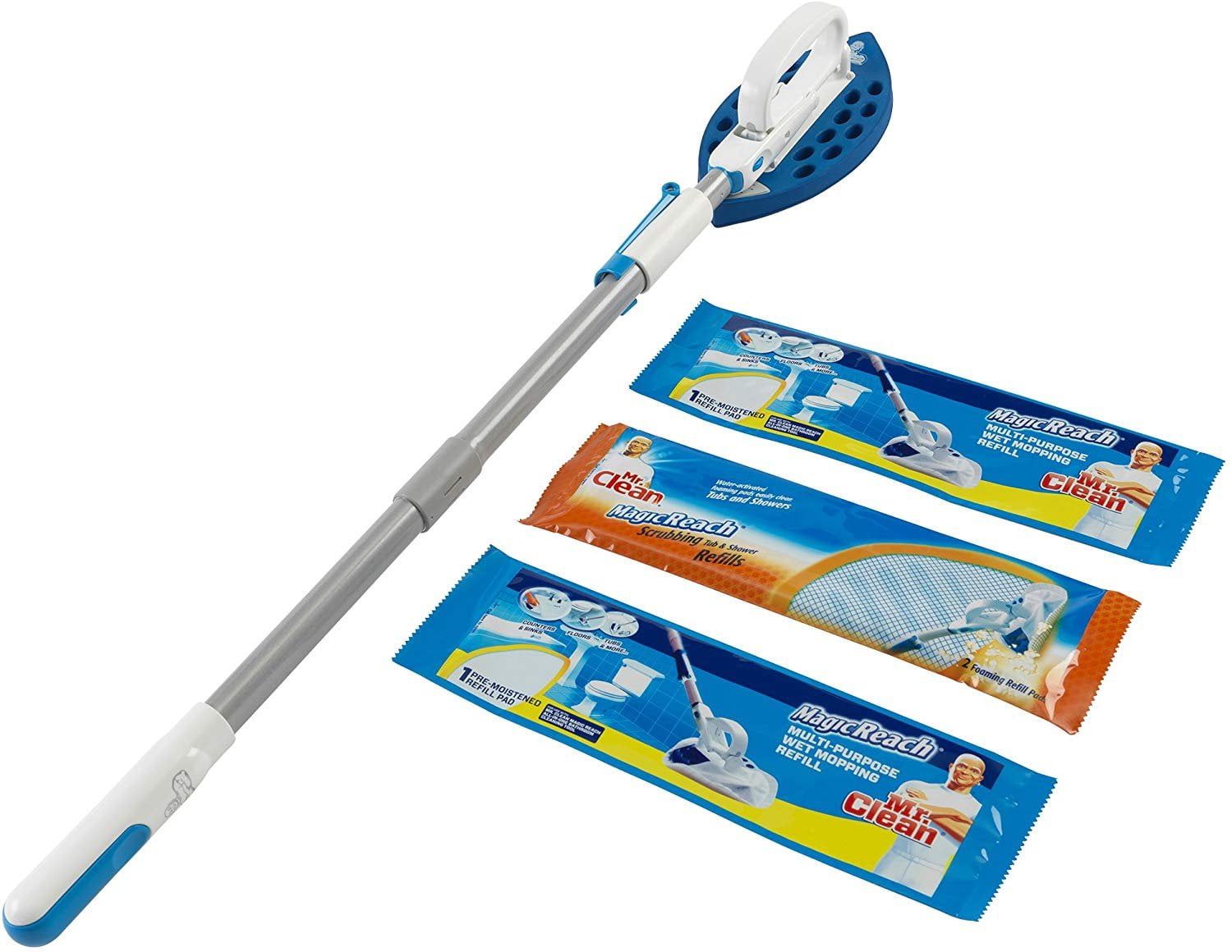 Mr. Clean 443865 Magic Reach All in One Bathroom Cleaning Tool Starter Kit