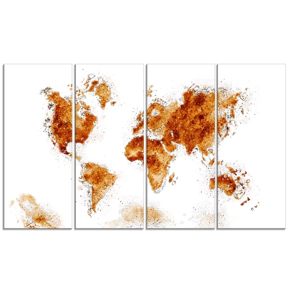 Design Art Inc. PT2708-271 Blue - Map Canvas Art #PT2708-3