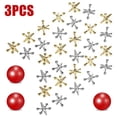 thumbnail image 1 of ZeeDix 3 Ensembles de Jouets Rétro de Jacks en Métal et de Balles, Comprend 3 Balles en Caoutchouc Rouges et 30 Pcs de Jacks en Métal Or et Argent pour Enfants et Adultes, Jeu Classique de Jacks pour Cadeaux de Fête, 1 of 4