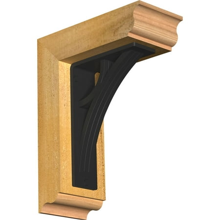 

4 W x 9 1/2 D x 12 H Galveston Traditional Ironcrest Rough Sawn Bracket Western Red Cedar (2 W x 5 1/2 D x 8 H Iron Bracket)