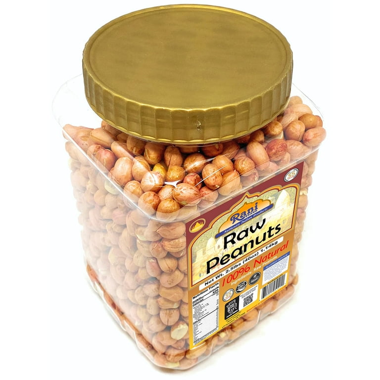 Rani Peanuts, Raw Whole With Skin (uncooked, Unsalted) 96oz (6lbs