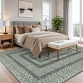 thumbnail image 4 of FairOnly Non Slip 8'x10'Geometric Area Rug for Living Room Bedroom Machine Washable Low Pile Non Slip Rug for Kitchen Dining,Green, 4 of 8