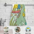 thumbnail image 5 of Cute Dinosaurs Tropical Hand Towels for Bathroom, Summer Coconut Palm Leaves Kitchen Towel 2 PCS Ultra Soft and Highly Absorbent Decorative Fingertip Face Bath Towels for Spa & Hotel, 28.3"x 14.4", 5 of 5