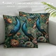 thumbnail image 3 of Fenyluxe  Peacocks Throw Pillow Cover Cozy Square Throw Pillow Case Home Decor for Bed Couch Sofa Living Room Cushion Case White, 3 of 5