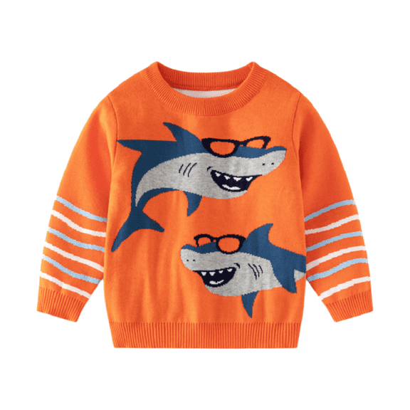 KYAIGUO Toddler Boys Sweatshirts Cute Shirts Clothes Kids Pullover Kids Cotton Long Sleeve Cotton Sweatshirt Sweater 2-7T