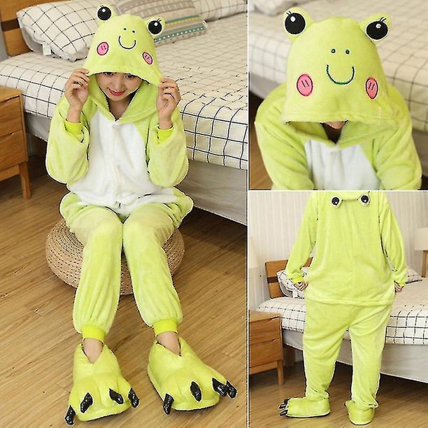 Pijamas de felpa de animales de una pieza, ropa de dormir para adultos y niños