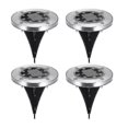 thumbnail image 1 of 4 Pack Outdoor Solar Disc Lights Waterproof Ground Landscape Lighting For Garden Walkway Passage, 1 of 3