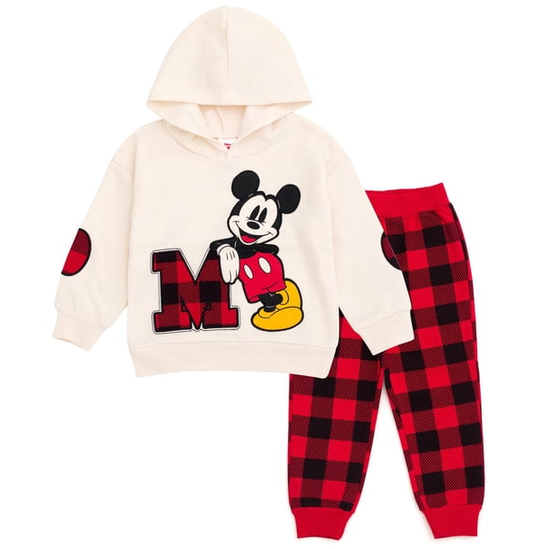 Conjunto de sudadera con capucha y pantalones Disney Mickey Mouse para niños grandes