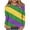 #151-Purple, variant on Craaazy Mardi Gras Tops for Women Fashion Carnival Print Round Neck Loose Long Sleeve Pullover Gifts