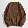 thumbnail image 4 of UJNDER Women's Crewneck Sweatshirt Valentine's Day Letter Print Pullover Long Sleeve Casual Brown M, 4 of 4