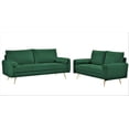 thumbnail image 6 of US Pride Furniture Villeda Velvet 2 PC Living Room Set Sofa & Loveseat Green, 6 of 8