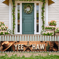 thumbnail image 5 of LUUFILx Western Theme Yee Haw Banner Backdrop Cowboy Hat Boots Cactus Party Decoration Photo Prop Country Rustic Background Event Supplies Reception Decor, 5 of 8
