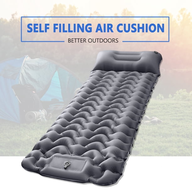 Almohadilla Inflable Para Dormir Colchoneta inflable para dormir colchones de aire plegables para acampar con rebote automático (gris) Tmvgtek Para Estrenar