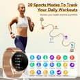 thumbnail image 3 of 2025 New Smart Watch, 1.32" Smart Watch for Women(Answer/Make Calls/Message Reminder), IP68 Waterproof with 100 Sports, Pedometer, Fitness Tracker fits for Android and IPhone (Gold), 3 of 8