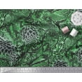 thumbnail image 3 of Soimoi Green Cotton Duck Fabric Fish & Leopard Animal Skin Printed Craft Fabric by the Yard 42 Inch Wide, 3 of 3
