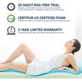 thumbnail image 6 of 4" 4 inch King Size Gel Infused Memory Foam Mattress Topper-Flat Design Bed Mattress Topper for Side, Back, Stomach Sleepers-CertiPUR-US Certified/Blue, 6 of 8
