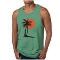thumbnail image 2 of ALLLIST Tank Tops for Men Summer Hawaiian Cotton Pullover Comfy Green Undershirts for Men Size S-2XL, 2 of 5