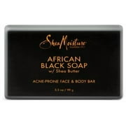 Shea Moisture African Black Soap Facial Bar Soap 3.5 oz (Pack of 6)