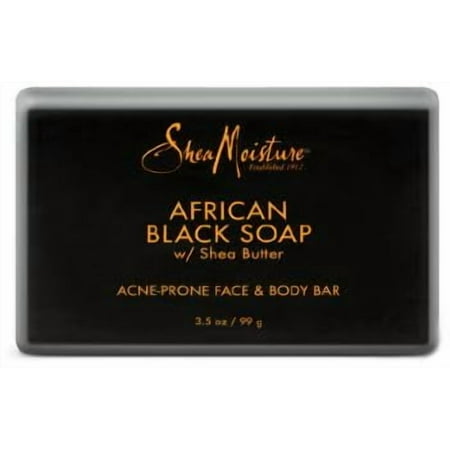 Shea Moisture African Black Soap Facial Bar Soap 3.5 oz (Pack of 6)