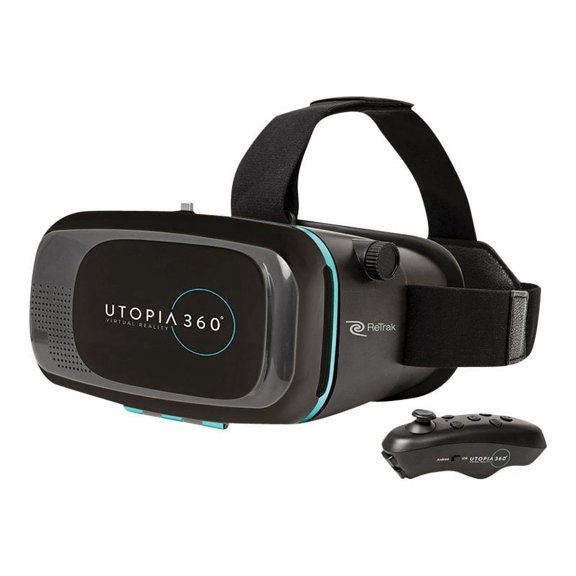 Utopia 360 VR Headset + Bluetooth Controller/Earbuds and Micro USB Charge Cable