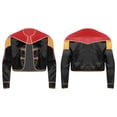 thumbnail image 3 of Aislor Mens Matador Long Sleeve Open Front Jacket Mariachi Role Play Cropped Coats Black XXL, 3 of 7