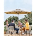 thumbnail image 3 of BeesClover 7.5FT Outdoor Patio Umbrella Table Market, 6 Sturdy Ribs UV Protection Waterproof for Garden, Deck, Pool, 3 of 7