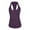 Purple, variant on Duoif Workout Tank Tops Woman A Solid Color Outdoor Sports and Yoga Vest with A Hollowed Out Back and Strappy Straps Womens Shirts Activewear Black L