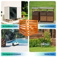 thumbnail image 5 of Backyard Pool Equipment Enclosure 36" W x 36" H, 3 - Panel Yellow Wooden Fence for Air Conditioner, Garden, Patio, Outdoor Spaces Use, 5 of 8