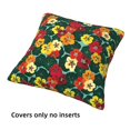 Decorative Throw Pillow Covers colorful flowers_B Pack of 4 Soft