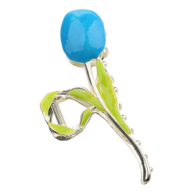 Pastoral Style Large Hair Clips with Tulips Shape Hair Clips for Women Thick Hair Durable Jaw Clips for Thick Hai