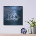 thumbnail image 4 of Luxe Metal Art 'Sailing Ships III' by Wild Apple Portfolio, Metal Wall Art, 12"x12", 4 of 9