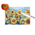 thumbnail image 4 of Sunflowers in Watercolor Glass Cutting Board Large 12 in x 15 in, 4 of 5