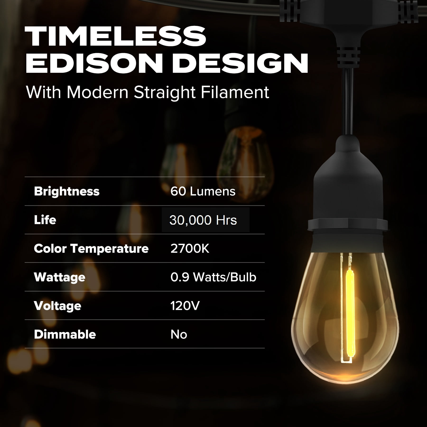 Brightlux Indoor 36ft Corded Electric Energy Efficient LED String Lights 18 Pack