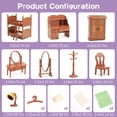 thumbnail image 2 of Juego de muebles para casa de muñecas para niños, juguetes en miniatura, accesorios para casa de muñecas, juguetes de simulación para niños, niñas y niños pequeños de 3 años en adelante con dormitorio, 2 of 5
