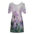 thumbnail image 5 of Dyegold Sundresses for Women Casual Beach - Mini Dresses for Women Cold Shoulder Short Sleeve Floral Printed Plus Size Casual Flowy Party Holiday ​​Sun Dresses, 5 of 5