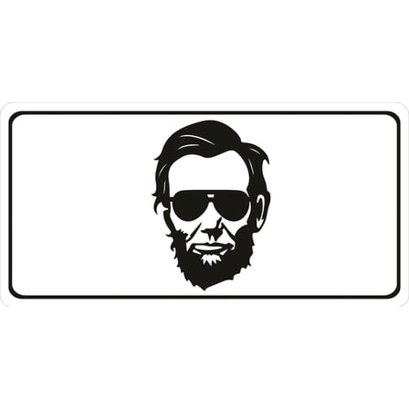 Cool Abe Lincoln #2 Photo License Plate