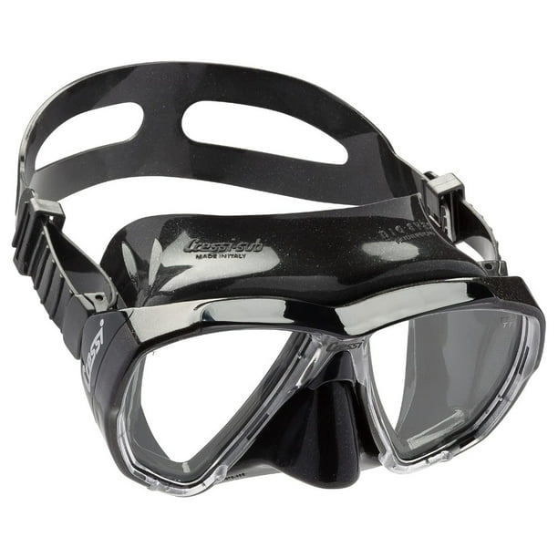 Visor Máscara Adulto CRESSI Big Eyes Negro Dos Lentes Transparentes
