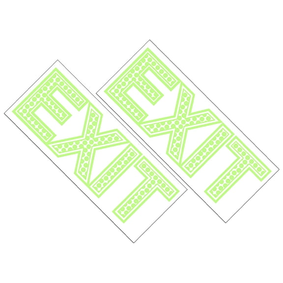 2-Pack Glow in the Dark Exit Signs for Business, Sign , Signs