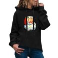 thumbnail image 1 of Vestido Sudadera Gibobby con capucha de color sólido estampado de Navidad Negro S, 1 of 4